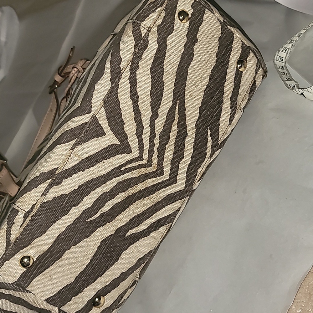Michael Kors Zebra Pattern Shoulder Bag - Brown and Cream - Picture 10 of 14